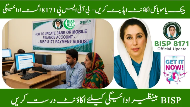 Government Confirms August 2025 BISP 8171 Payment Schedule – Full Timeline Inside